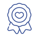 Studio-Project - 2025-05-09T225757.571 Heart-shaped award ribbon icon on black background.